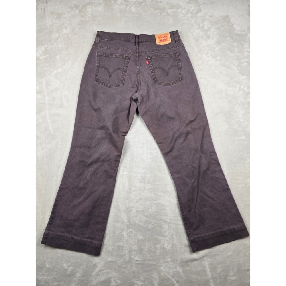 Vintage Levi's 550 Relaxed Boot Cut Jeans Womens 12M 32x29 Purple Denim *Hemmed